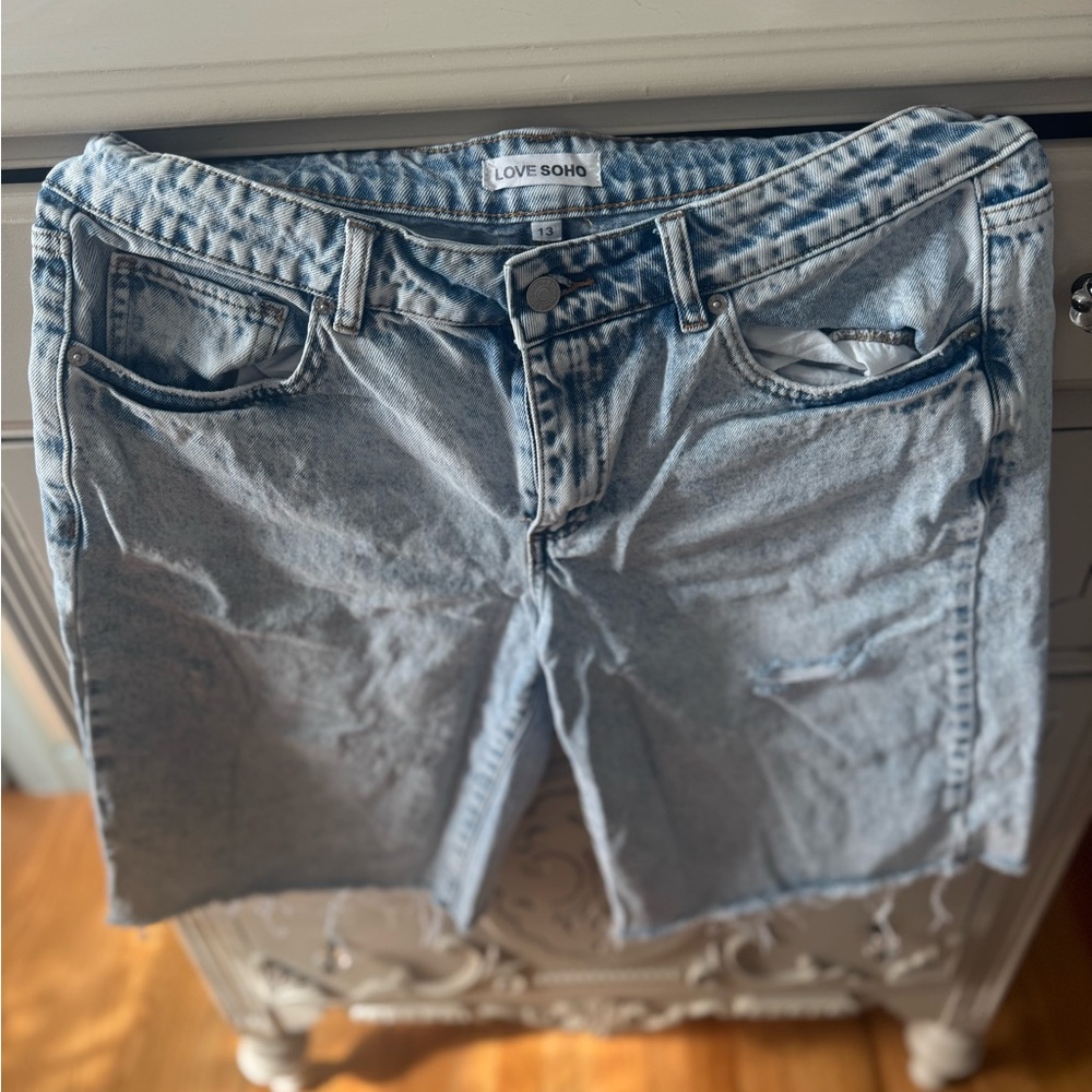 Women's Light Blue Jean Shorts